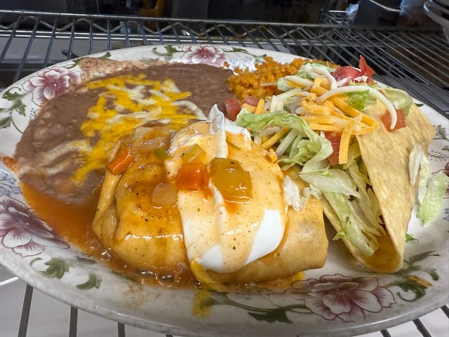 #33 Chimichanga and Taco.