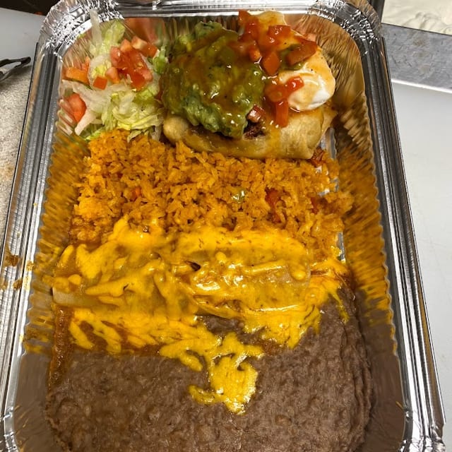 #23 Chimichanga and Enchilada.